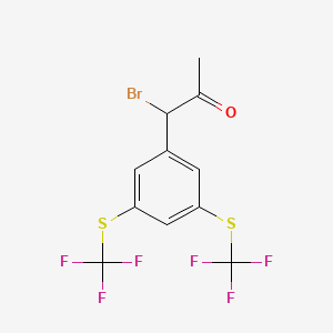 1-(3,5-Bis(trifluoromethylthio)phenyl)-1-bromopropan-2-one