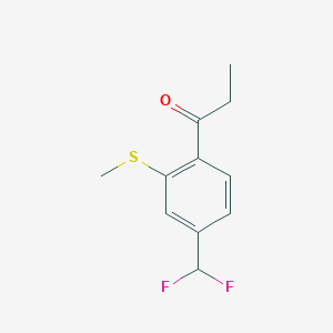 1-(4-(Difluoromethyl)-2-(methylthio)phenyl)propan-1-one