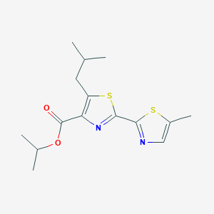 molecular formula C15H20N2O2S2 B14047055 Isopropyl 5-isobutyl-5'-methyl-2,2'-bithiazole-4-carboxylate 