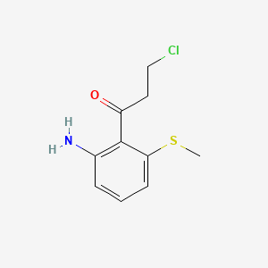 1-(2-Amino-6-(methylthio)phenyl)-3-chloropropan-1-one