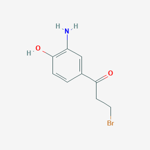 1-(3-Amino-4-hydroxyphenyl)-3-bromopropan-1-one