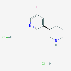 (R)-3-fluoro-5-(piperidin-3-yl)pyridine 2HCl