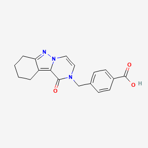 molecular formula C18H17N3O3 B1404712 4-[(1-氧代-7,8,9,10-四氢吡嗪并[1,2-b]吲唑-2(1H)-基)甲基]苯甲酸 CAS No. 1610377-08-6