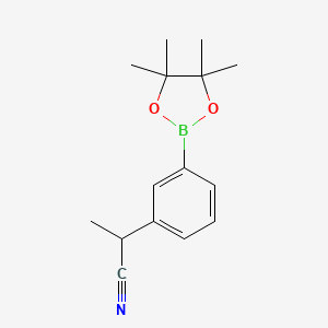 2-(3-(4,4,5,5-Tetramethyl-1,3,2-dioxaborolan-2-YL)phenyl)propanenitrile