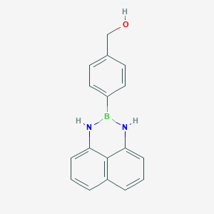 molecular formula C17H15BN2O B1404713 （4-{2,4-二氮杂-3-硼三环[7.3.1.0^{5,13}]十三-1(13),5,7,9,11-戊烯-3-基}苯基）甲醇 CAS No. 1072960-84-9