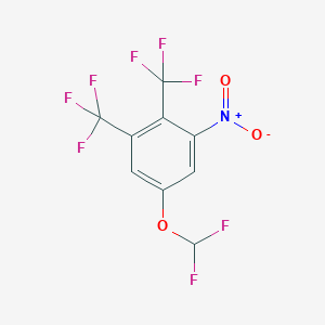 1,2-Bis(trifluoromethyl)-5-(difluoromethoxy)-3-nitrobenzene