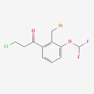 1-(2-(Bromomethyl)-3-(difluoromethoxy)phenyl)-3-chloropropan-1-one