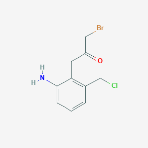 1-(2-Amino-6-(chloromethyl)phenyl)-3-bromopropan-2-one