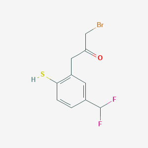 1-Bromo-3-(5-(difluoromethyl)-2-mercaptophenyl)propan-2-one