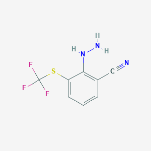 1-(2-Cyano-6-(trifluoromethylthio)phenyl)hydrazine