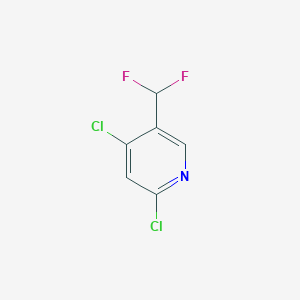 molecular formula C6H3Cl2F2N B1404724 2,4-Dichloro-5-(difluoromethyl)pyridine CAS No. 1256833-30-3