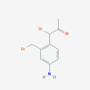 1-(4-Amino-2-(bromomethyl)phenyl)-1-bromopropan-2-one