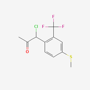 1-Chloro-1-(4-(methylthio)-2-(trifluoromethyl)phenyl)propan-2-one