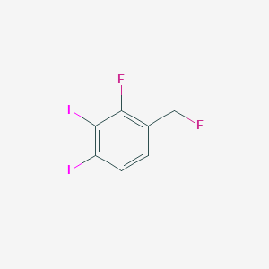 molecular formula C7H4F2I2 B14047271 1,2-Diiodo-3-fluoro-4-(fluoromethyl)benzene 