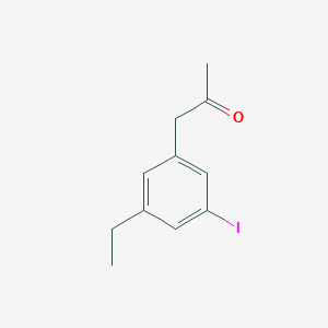 molecular formula C11H13IO B14047281 1-(3-Ethyl-5-iodophenyl)propan-2-one 