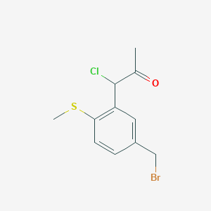 1-(5-(Bromomethyl)-2-(methylthio)phenyl)-1-chloropropan-2-one