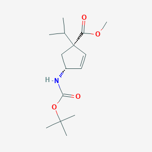 (1R,4R)-Methyl 4-((tert-butoxycarbonyl)amino)-1-isopropylcyclopent-2-enecarboxylate