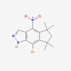 8-Bromo-5,5,7,7-tetramethyl-4-nitro-1,5,6,7-tetrahydrocyclopenta[f]indazole
