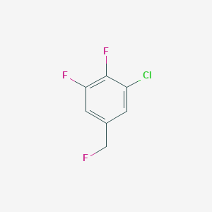 molecular formula C7H4ClF3 B14047344 1-Chloro-2,3-difluoro-5-(fluoromethyl)benzene 