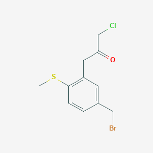 1-(5-(Bromomethyl)-2-(methylthio)phenyl)-3-chloropropan-2-one