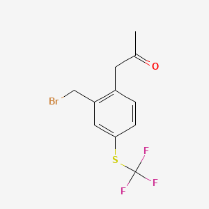 1-(2-(Bromomethyl)-4-(trifluoromethylthio)phenyl)propan-2-one