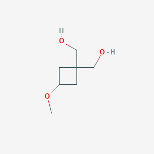 molecular formula C7H14O3 B14047394 (3-Methoxycyclobutane-1,1-diyl)dimethanol 