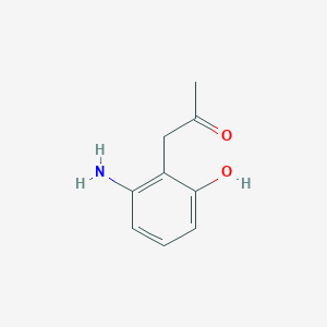 molecular formula C9H11NO2 B14047464 1-(2-Amino-6-hydroxyphenyl)propan-2-one 