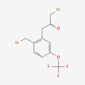 1-Bromo-3-(2-(bromomethyl)-5-(trifluoromethoxy)phenyl)propan-2-one