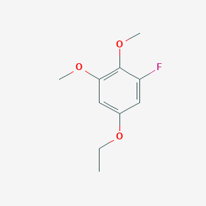 molecular formula C10H13FO3 B14047498 1,2-Dimethoxy-5-ethoxy-3-fluorobenzene 