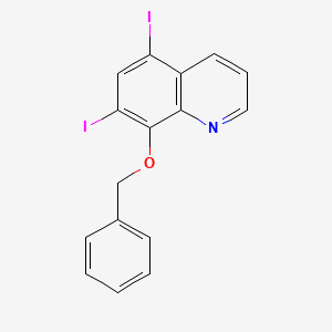 B1404751 8-(Benzyloxy)-5,7-diiodoquinoline CAS No. 1293288-23-9