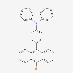 molecular formula C32H20BrN B14047510 9-(4-(10-bromoanthracen-9-yl)phenyl)-9H-carbazole 