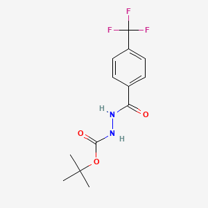 N'-[(tert-butoxy)carbonyl]-4-(trifluoromethyl)benzohydrazide