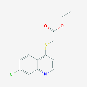 molecular formula C13H12ClNO2S B1404753 [(7-氯喹啉-4-基)硫代]乙酸乙酯 CAS No. 1071597-98-2