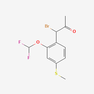 1-Bromo-1-(2-(difluoromethoxy)-4-(methylthio)phenyl)propan-2-one