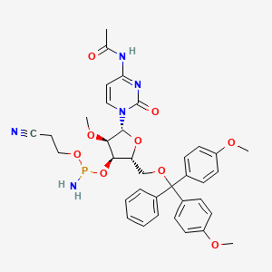 (2R,3R,4R,5R)-5-(4-Acetamido-2-oxopyrimidin-1(2H)-yl)-2-((bis(4-methoxyphenyl)(phenyl)methoxy)methyl)-4-methoxytetrahydrofuran-3-yl (2-cyanoethyl) phosphoramidite