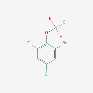 B1404755 1-Bromo-5-chloro-2-[chloro(difluoro)-methoxy]-3-fluoro-benzene CAS No. 1417568-70-7