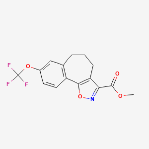 Methyl 8-(trifluoromethoxy)-5,6-dihydro-4H-benzo[3,4]cyclohepta[1,2-d]isoxazole-3-carboxylate