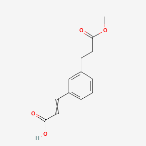 molecular formula C13H14O4 B14047570 (E)-3-(3-(3-Methoxy-3-oxopropyl)phenyl)acrylic acid 