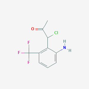 molecular formula C10H9ClF3NO B14047579 1-(2-Amino-6-(trifluoromethyl)phenyl)-1-chloropropan-2-one 