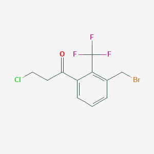 1-(3-(Bromomethyl)-2-(trifluoromethyl)phenyl)-3-chloropropan-1-one