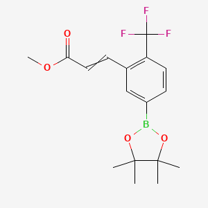 (E)-Methyl 3-(5-(4,4,5,5-tetramethyl-1,3,2-dioxaborolan-2-yl)-2-(trifluoromethyl)phenyl)acrylate