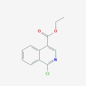 molecular formula C12H10ClNO2 B14047601 Ethyl 1-chloroisoquinoline-4-carboxylate CAS No. 65920-39-0