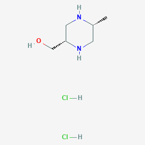 molecular formula C6H16Cl2N2O B14047635 ((2S,5R)-5-methylpiperazin-2-yl)methanol dihydrochloride 