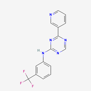 molecular formula C15H10F3N5 B1404765 4-(吡啶-3-基)-N-[3-(三氟甲基)苯基]-1,3,5-三嗪-2-胺 CAS No. 1795489-54-1