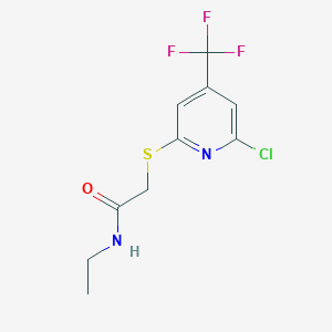 B1404766 2-(6-Chloro-4-trifluoromethyl-pyridin-2-ylsulfanyl)-N-ethyl-acetamide CAS No. 1431555-22-4