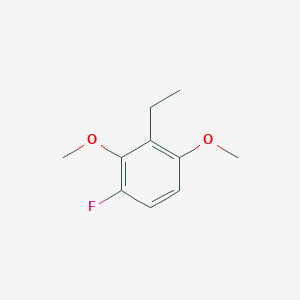 molecular formula C10H13FO2 B14047660 1,3-Dimethoxy-2-ethyl-4-fluorobenzene 