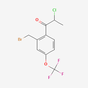 1-(2-(Bromomethyl)-4-(trifluoromethoxy)phenyl)-2-chloropropan-1-one