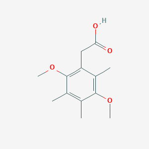 molecular formula C13H18O4 B14047727 2-(2,5-Dimethoxy-3,4,6-trimethylphenyl)acetic acid 