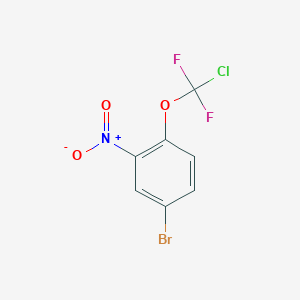 molecular formula C7H3BrClF2NO3 B1404774 4-Bromo-1-[chloro(difluoro)-methoxy]-2-nitro-benzene CAS No. 1417566-75-6