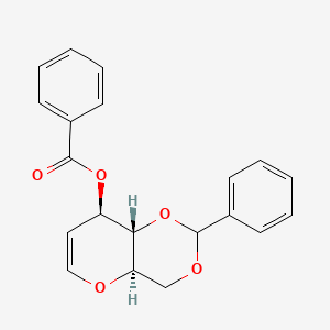 molecular formula C20H18O5 B14047770 (4AR,8R,8aS)-2-phenyl-4,4a,8,8a-tetrahydropyrano[3,2-d][1,3]dioxin-8-yl benzoate 